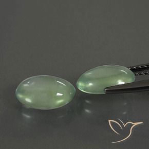 Gemme di Prehnite Verde caldo naturale da 3.48 ct, Ovale, Trasparente