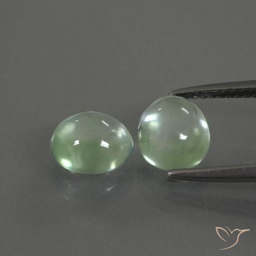 3.18ctw Naturale Giallo chiaro Verde Prehnite, Ovale, Trasparente