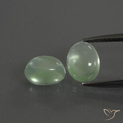 3.04ctw Naturale Verde caldo Prehnite, Ovale, Trasparente
