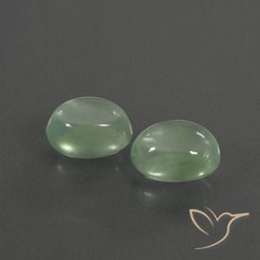Gemme di Prehnite Verde caldo naturale da 3.04 ct, Ovale, Trasparente