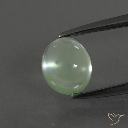 1.70ct Naturale Verde caldo Prehnite, Ovale, Trasparente