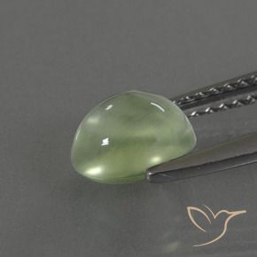 Prehnite Verde lime chiaro naturale da 1.50 ct, Ovale, Trasparente