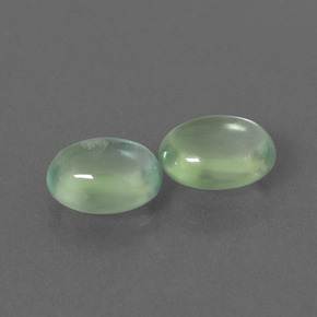 Gemme di Prehnite Verde naturale da  ct, Taglio ovale, Trasparente