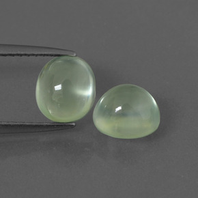 Prehnite naturale verde da 3,64 ct, taglio ovale, trasparente