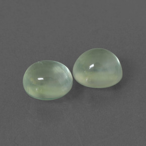 Prehnite naturale verde da 3,64 ct, taglio ovale, trasparente