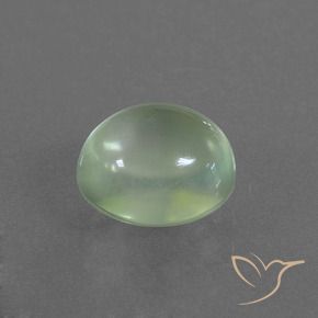 Prehnite naturale verde da 2,34 ct, taglio ovale, trasparente