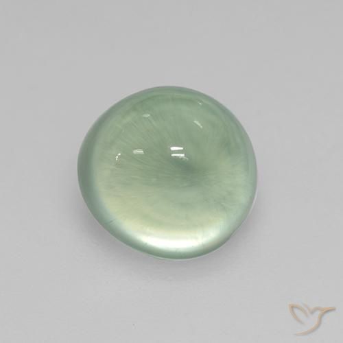 3.14ct Naturale Verde Pera Chiaro Prehnite, Ovale, Trasparente