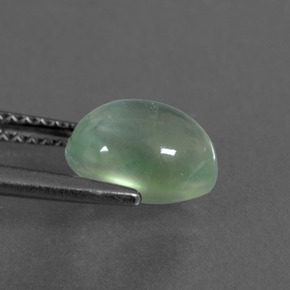 Prehnite naturale verde da 2,52 ct, taglio ovale, trasparente