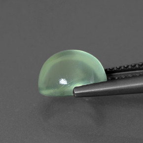 Prehnite naturale verde da 1,84 ct, taglio ovale, trasparente