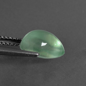 Prehnite Verde naturale da 2.30 ct, Forma a pera, Trasparente