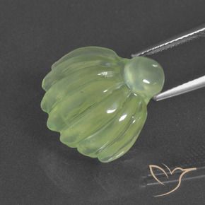 Prehnite Verde lime naturale da 14.49 ct, Taglio a fantasia, Traslucido