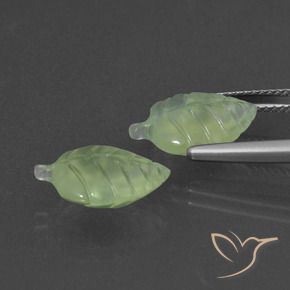 Gemme di Prehnite Giallo verde naturale da 7.90 ct, Taglio a fantasia, Traslucido