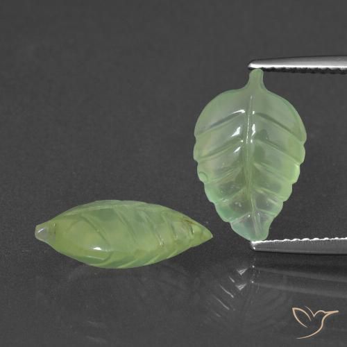 8.63ctw Naturale Giallo verde Prehnite, Taglio a fantasia, Traslucido