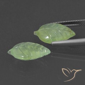 Gemme di Prehnite Giallo verde naturale da 8.63 ct, Taglio a fantasia, Traslucido