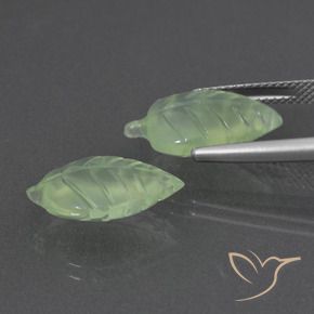 Gemme di Prehnite Verde Pera Pallido naturale da 11.85 ct, Taglio a fantasia, Traslucido