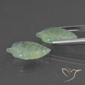 Gemme di Prehnite Giallo chiaro Verde naturale da 11.91 ct, Taglio a fantasia, Traslucido