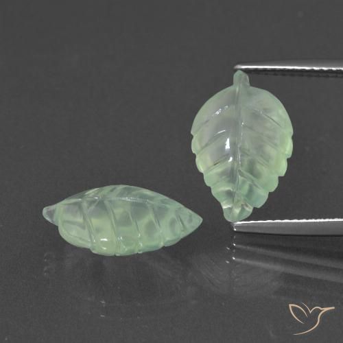 9.73ctw Naturale Verde molto chiaro Prehnite, Taglio a fantasia, Traslucido