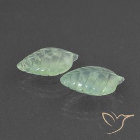Gemme di Prehnite Verde molto chiaro naturale da 9.73 ct, Taglio a fantasia, Traslucido