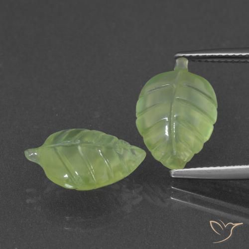 10.14ctw Naturale Verde giallastro Prehnite, Taglio a fantasia, Traslucido