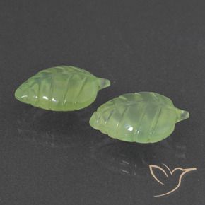 Gemme di Prehnite Verde giallastro naturale da 10.14 ct, Taglio a fantasia, Traslucido