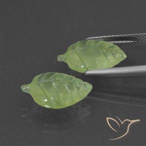 Gemme di Prehnite Verde giallastro naturale da 10.14 ct, Taglio a fantasia, Traslucido