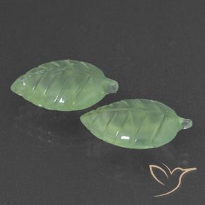 Gemme di Prehnite Verde medio naturale da 14.47 ct, Taglio a fantasia, Traslucido