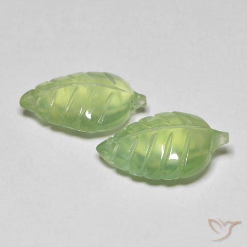 Gemme di Prehnite Verde lime chiaro naturale da 8.38 ct, Taglio a fantasia, Traslucido