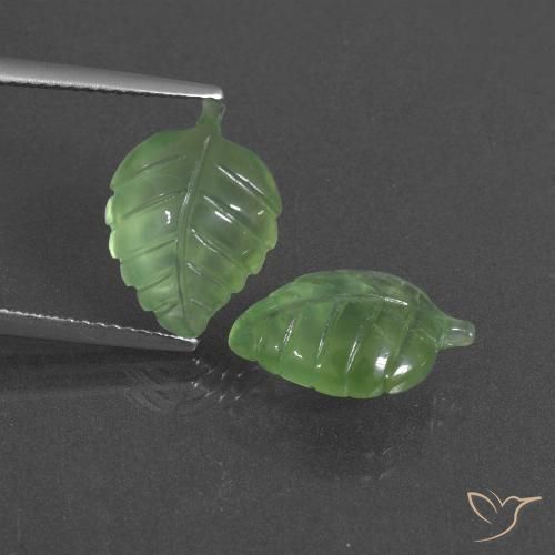 8.55ctw Naturale Verde giallastro Prehnite, Taglio a fantasia, Traslucido