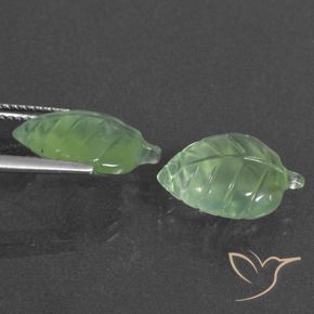 Gemme di Prehnite Verde Pera Pallido naturale da 10.56 ct, Taglio a fantasia, Traslucido