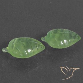 Gemme di Prehnite Giallo verde naturale da 11.91 ct, Taglio a fantasia, Traslucido