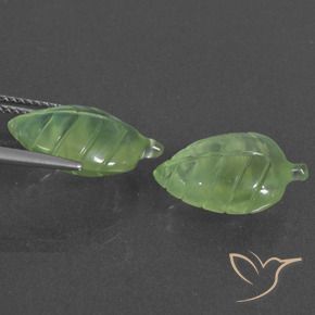Gemme di Prehnite Giallo verde naturale da 11.91 ct, Taglio a fantasia, Traslucido