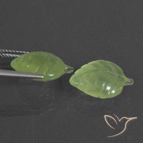 Gemme di Prehnite Giallo verde naturale da 11.78 ct, Taglio a fantasia, Traslucido