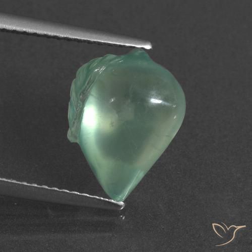 5.19ct Naturale Verde chiaro e freddo Prehnite, Taglio a fantasia, Traslucido