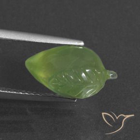 Prehnite Pera Verde naturale da 6.17 ct, Taglio a fantasia, Traslucido