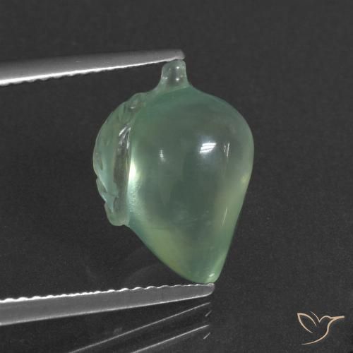 5.05ct Naturale Verde chiaro Prehnite, Taglio a fantasia, Traslucido