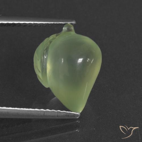 6.02ct Naturale Verde medio Prehnite, Taglio a fantasia, Traslucido