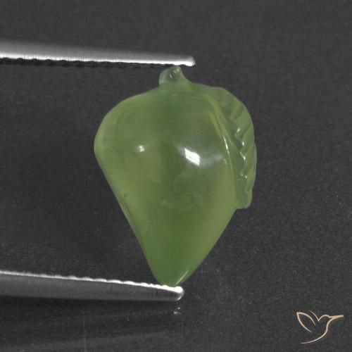 6.02ct Naturale Verde caldo Prehnite, Taglio a fantasia, Traslucido