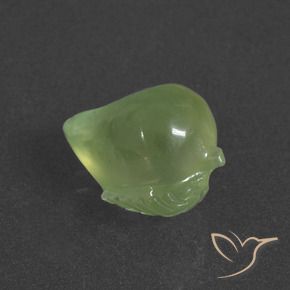 Prehnite Verde caldo naturale da 6.02 ct, Taglio a fantasia, Traslucido