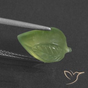 Prehnite Verde caldo naturale da 6.02 ct, Taglio a fantasia, Traslucido