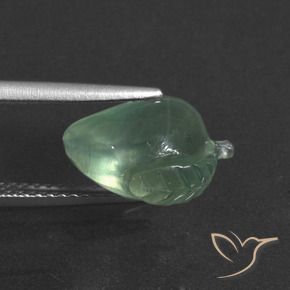Prehnite Menta chiara naturale da 4.74 ct, Taglio a fantasia, Traslucido