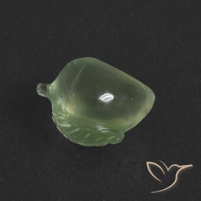 Prehnite Verde giallastro pallido naturale da 4.68 ct, Taglio a fantasia, Traslucido