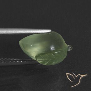 Prehnite Verde giallastro pallido naturale da 4.68 ct, Taglio a fantasia, Traslucido