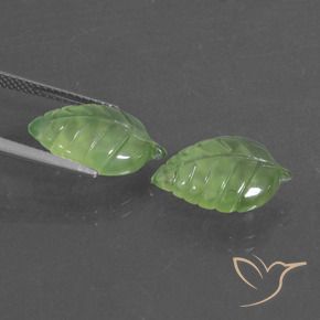 Gemme di Prehnite Verde medio naturale da 11.03 ct, Taglio a fantasia, Traslucido