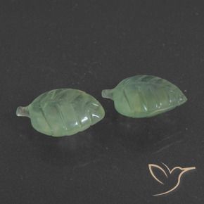 Gemme di Prehnite Verde Pera Chiaro naturale da 10.15 ct, Taglio a fantasia, Traslucido