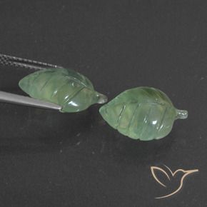 Gemme di Prehnite Verde Pera Chiaro naturale da 10.15 ct, Taglio a fantasia, Traslucido