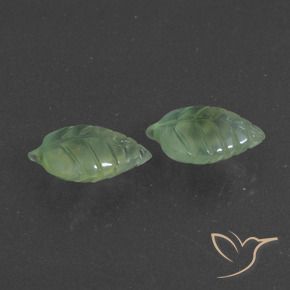 Gemme di Prehnite Verde Pera Chiaro naturale da 9.01 ct, Taglio a fantasia, Traslucido