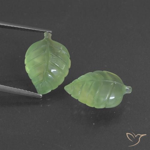12.85ctw Naturale Verde medio Prehnite, Taglio a fantasia, Traslucido