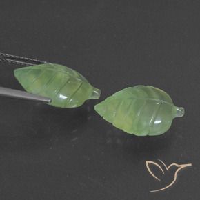 Gemme di Prehnite Verde medio naturale da 12.85 ct, Taglio a fantasia, Traslucido