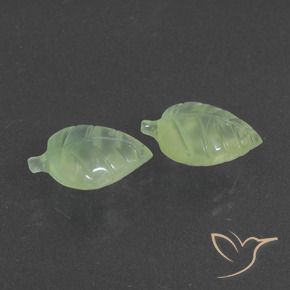 Gemme di Prehnite Verde Pera Pallido naturale da 8.38 ct, Taglio a fantasia, Traslucido