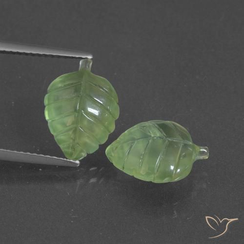 7.88ctw Naturale Verde medio Prehnite, Taglio a fantasia, Traslucido